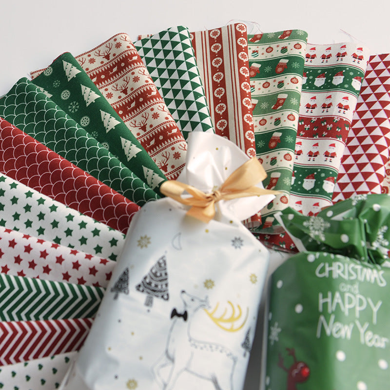 Christmas Fabric Creative Fabric Cotton Handicraft DIY Material Cotton Doll Cartoon Clothes For The Elderly