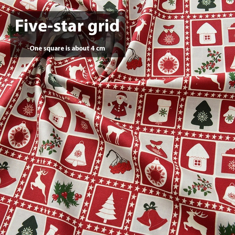 Christmas Fabric Creative Fabric Cotton Handicraft DIY Material Cotton Doll Cartoon Clothes For The Elderly