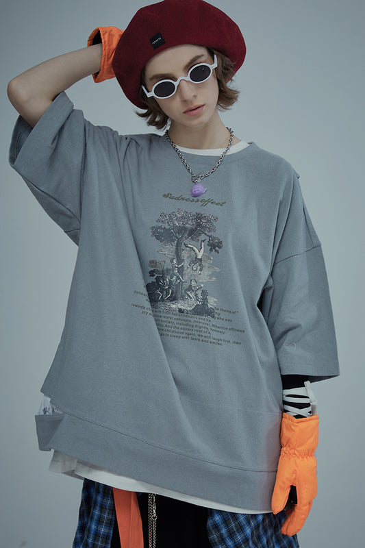 Man Yinshan Tide brand loose T-shirt