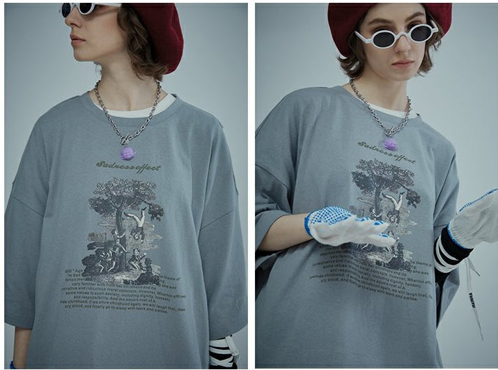 Man Yinshan Tide brand loose T-shirt