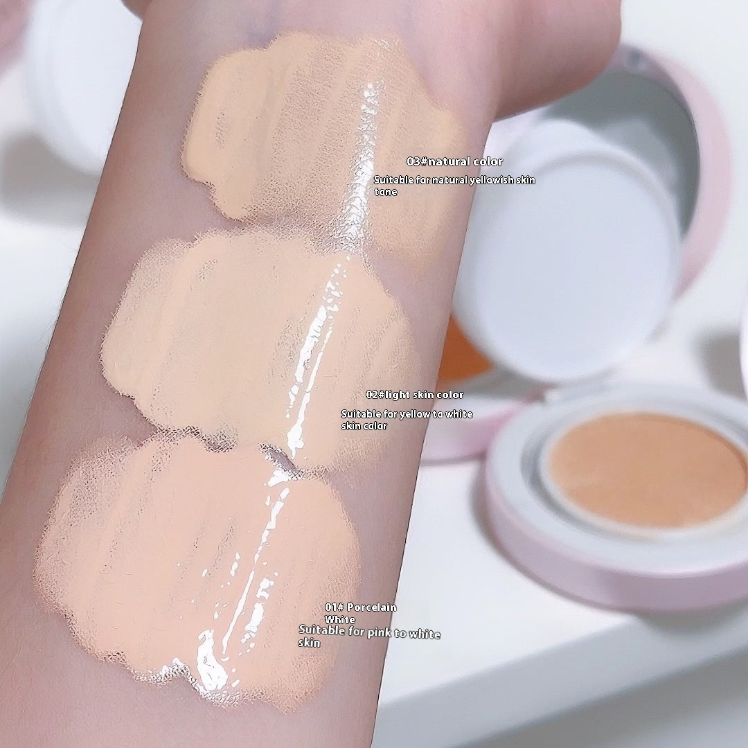 Cappuvini Moisturizing Concealer Makeup Air Cushion Concealer Matte Nude Color Makeup Girlish Style Student Domestic Goods