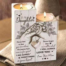 Full Lacquer Heart-shaped Candlestick Creative Wooden Ornaments Silk Screen Couple Gifts For Christmas
