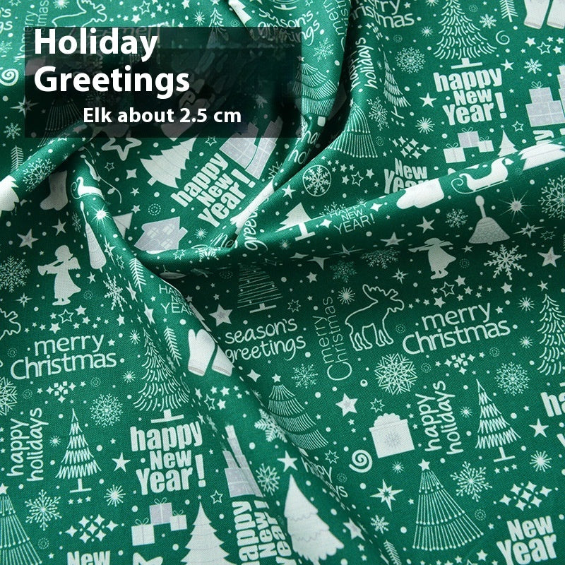 Christmas Fabric Creative Fabric Cotton Handicraft DIY Material Cotton Doll Cartoon Clothes For The Elderly