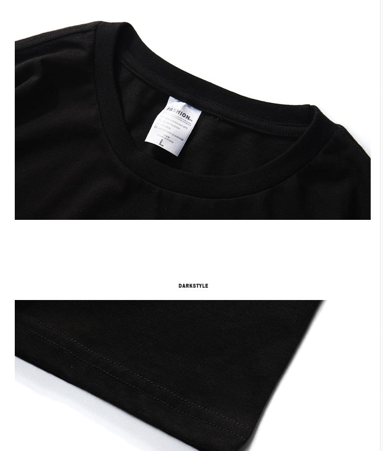 Popular logo dark print short sleeved T-shirt casual casual T-shirt man