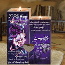 Full Lacquer Heart-shaped Candlestick Creative Wooden Ornaments Silk Screen Couple Gifts For Christmas