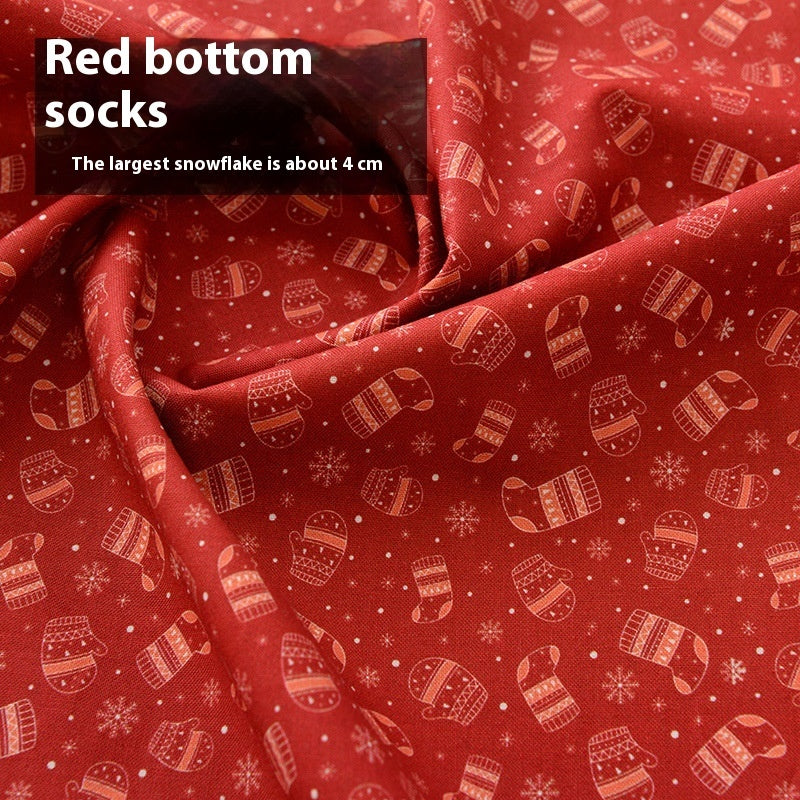 Christmas Fabric Creative Fabric Cotton Handicraft DIY Material Cotton Doll Cartoon Clothes For The Elderly