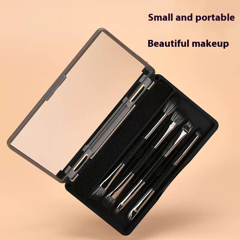 Makeup With Mirror Multifunctional Makeup Brush Suit