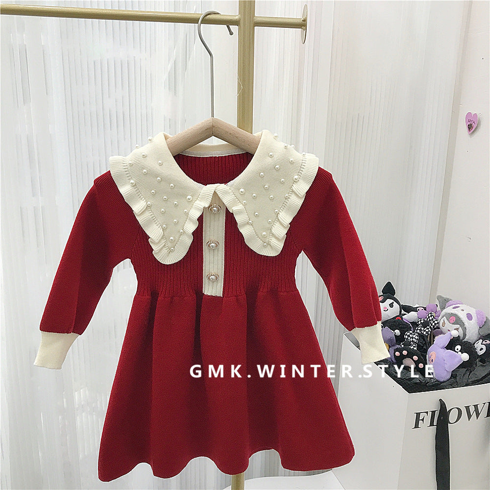Children Knitted Sweater Dress Children