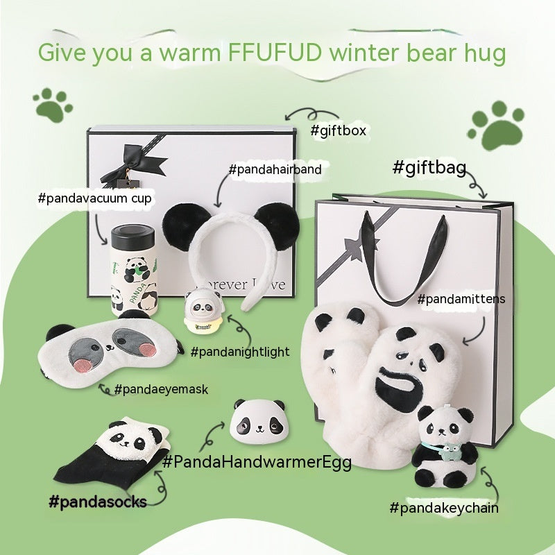 Panda Peripheral Gifts Girlfriends Birthday Elements Practical Winter Warm New Years's Banquet Hand Box Christmas