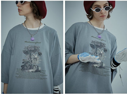 Man Yinshan Tide brand loose T-shirt