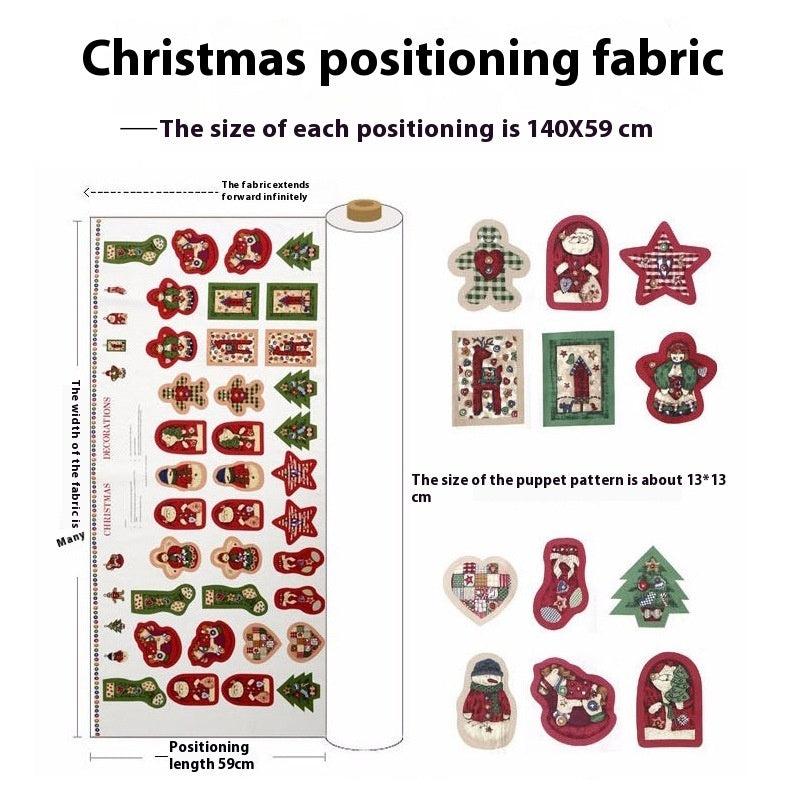 Christmas Fabric Creative Fabric Cotton Handicraft DIY Material Cotton Doll Cartoon Clothes For The Elderly