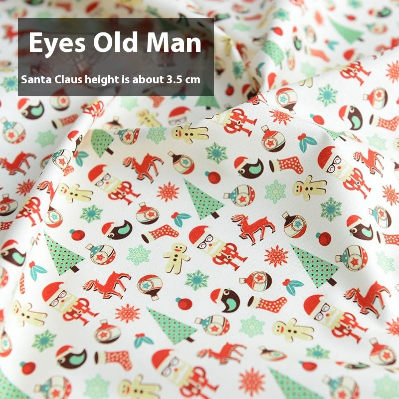 Christmas Fabric Creative Fabric Cotton Handicraft DIY Material Cotton Doll Cartoon Clothes For The Elderly