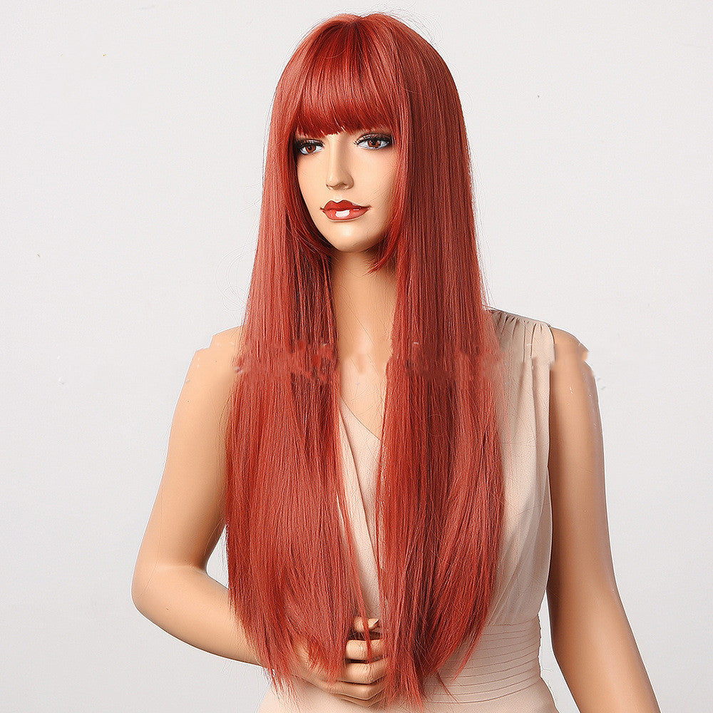 Gradient Machine-made Chemical Fiber Wigs Headgear