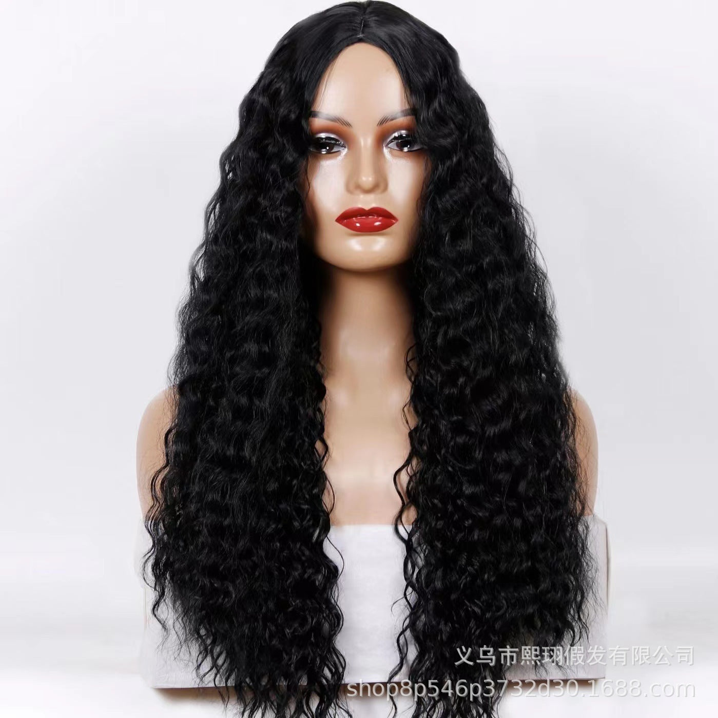 Medium Long Curly Hair Wave Synthetic Wigs