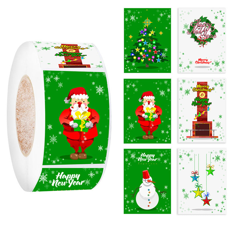 500 Stickers Roll Christmas Holiday Decoration Gifts