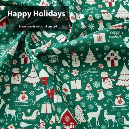 Christmas Fabric Creative Fabric Cotton Handicraft DIY Material Cotton Doll Cartoon Clothes For The Elderly