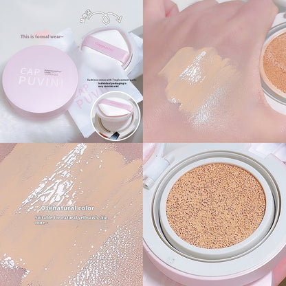 Cappuvini Moisturizing Concealer Makeup Air Cushion Concealer Matte Nude Color Makeup Girlish Style Student Domestic Goods