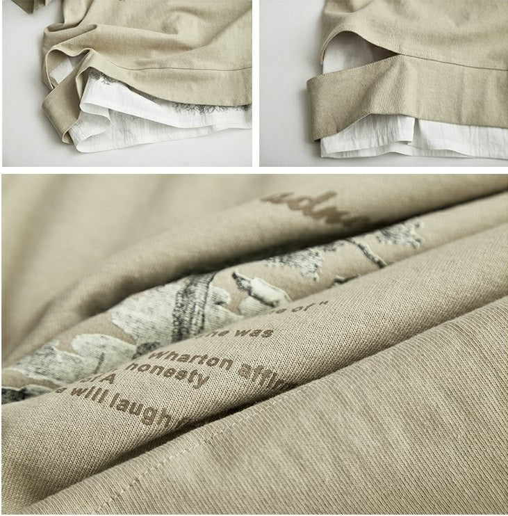 Man Yinshan Tide brand loose T-shirt