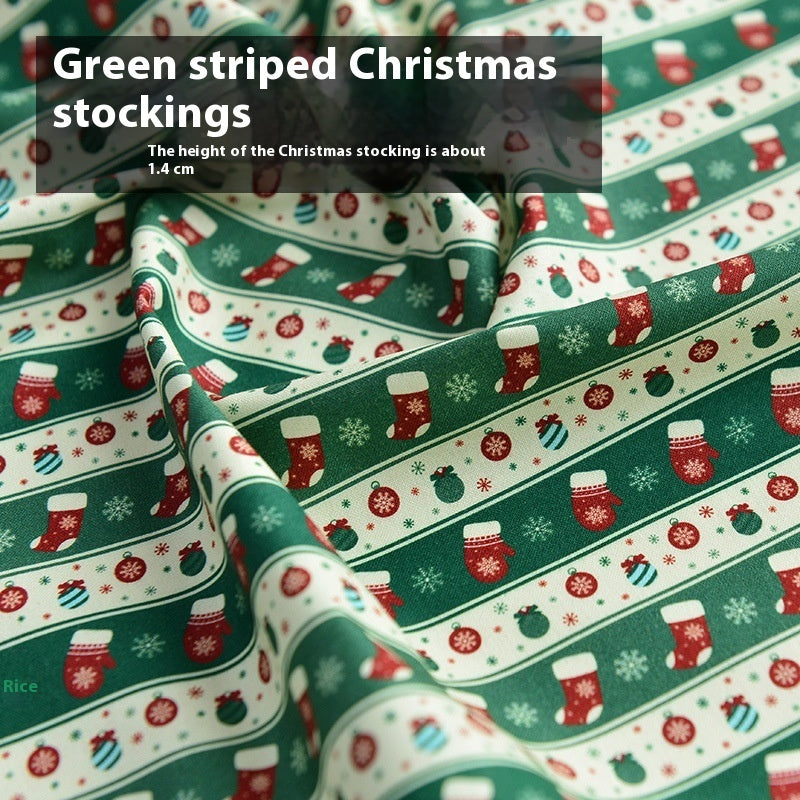 Christmas Fabric Creative Fabric Cotton Handicraft DIY Material Cotton Doll Cartoon Clothes For The Elderly