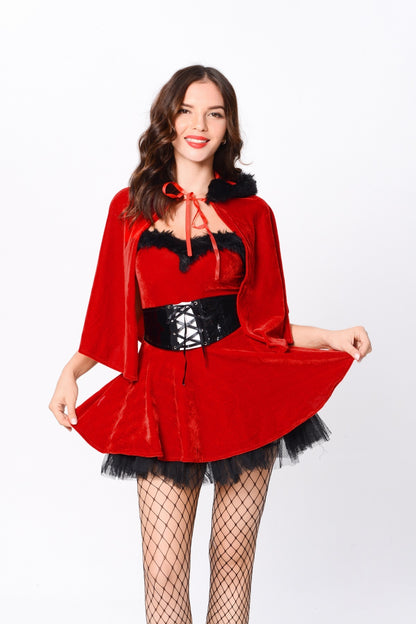 Christmas Women's Clothing Foreign Trade European And American Sexy Christmas Clothes Set Cosplay Costumes