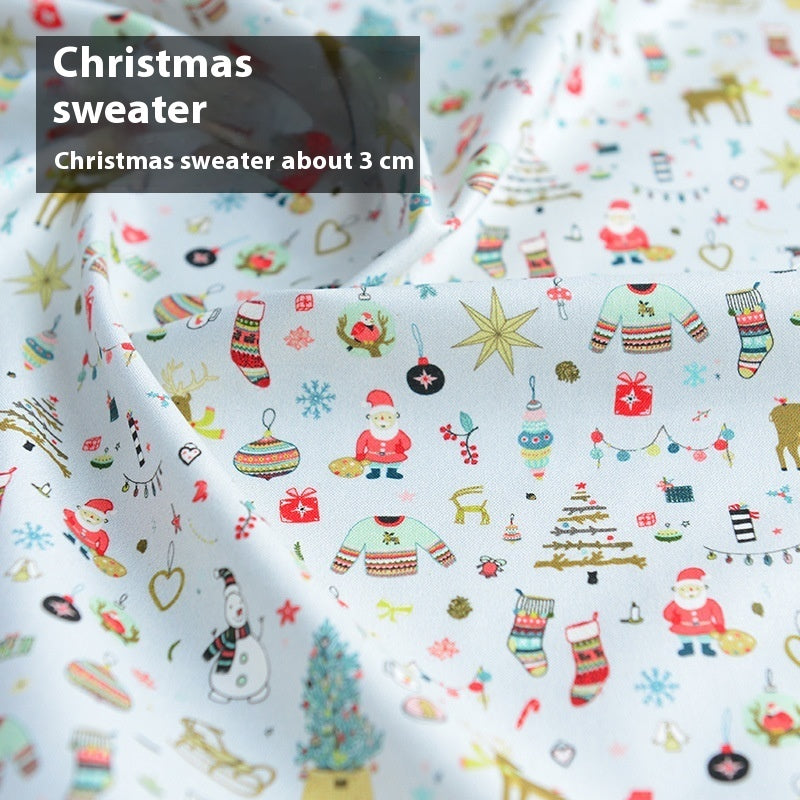 Christmas Fabric Creative Fabric Cotton Handicraft DIY Material Cotton Doll Cartoon Clothes For The Elderly