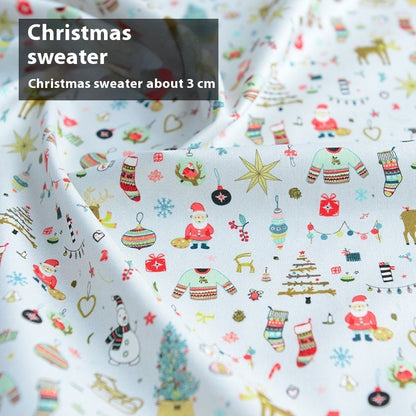 Christmas Fabric Creative Fabric Cotton Handicraft DIY Material Cotton Doll Cartoon Clothes For The Elderly