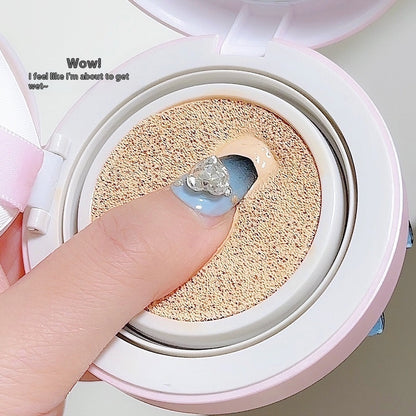 Cappuvini Moisturizing Concealer Makeup Air Cushion Concealer Matte Nude Color Makeup Girlish Style Student Domestic Goods