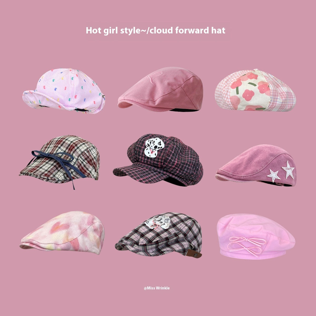 Hot Girl Merican Retro Denim Advance Hats Women