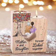 Full Lacquer Heart-shaped Candlestick Creative Wooden Ornaments Silk Screen Couple Gifts For Christmas