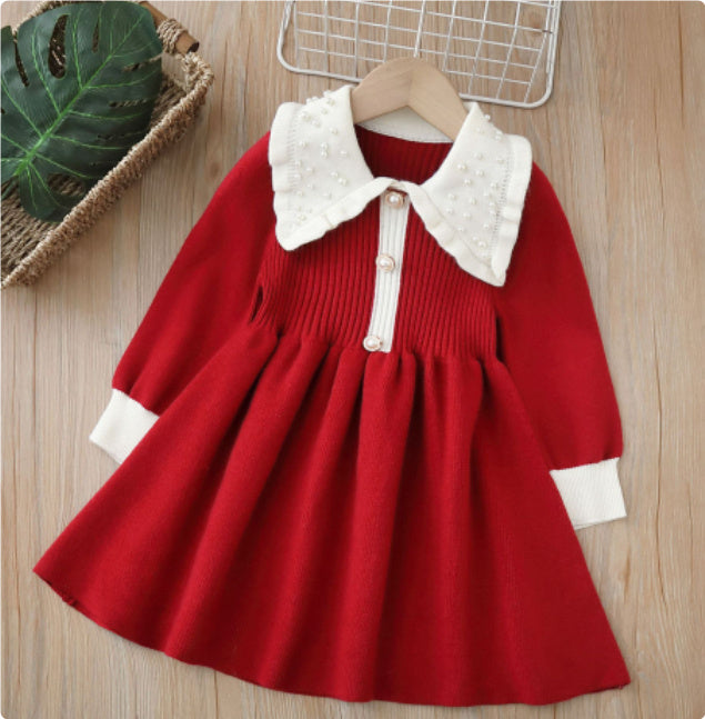 Children Knitted Sweater Dress Children