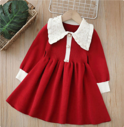 Children Knitted Sweater Dress Children